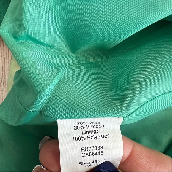 J. Crew The Pencil Skirt Blue Wool Blend 0 NWT - Picture 7 of 7